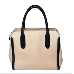 Kate Spade New York Caroline Lane Duncan Soft Roseta/Black Leather Satchel Bag